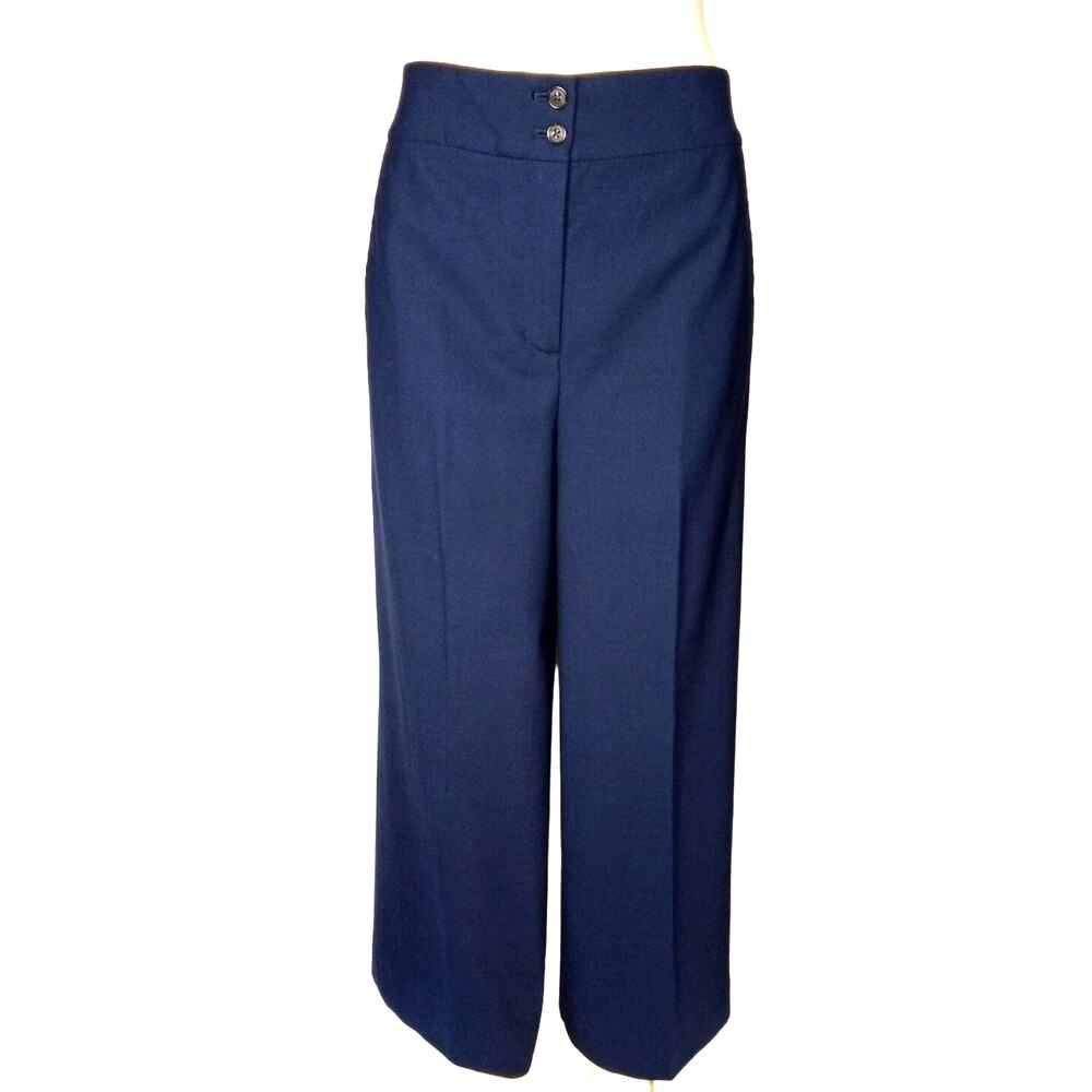 J. Crew Classic Dark Blue High Rise Wool Blend Trouser 30x30 / 6